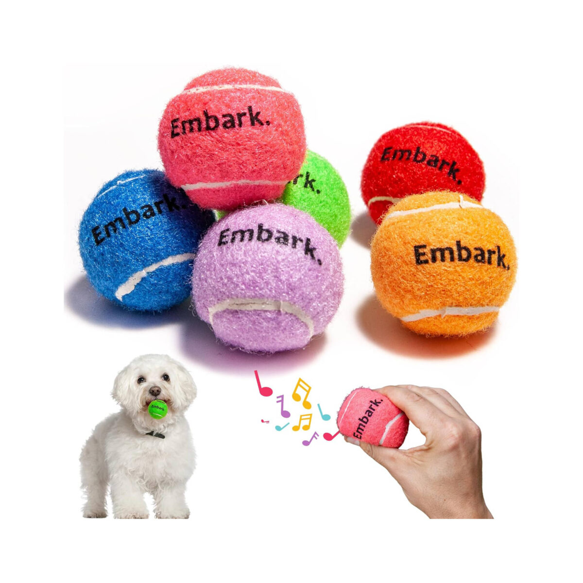 Colorful Squeaky Tennis Balls for Small Dogs and Puppies - Inch - Pack - Dog Training Toys for Positive Reinforcement- Interactive Squeaker Balls To Engage Attention Outside- Ball Launcher Fetch