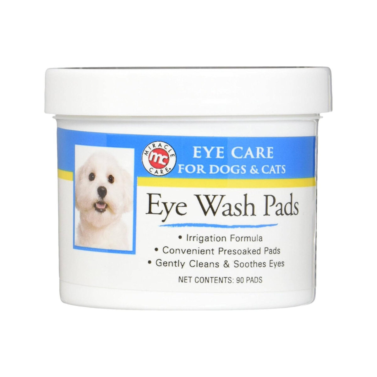 Eye Wash Pads - count; Eye Care for Dogs and Cats- Soft Pet Wipes for Gently Cleaning Eyes- Sterile Cat and Dog Wipes Formulated to Remove Eye Debris