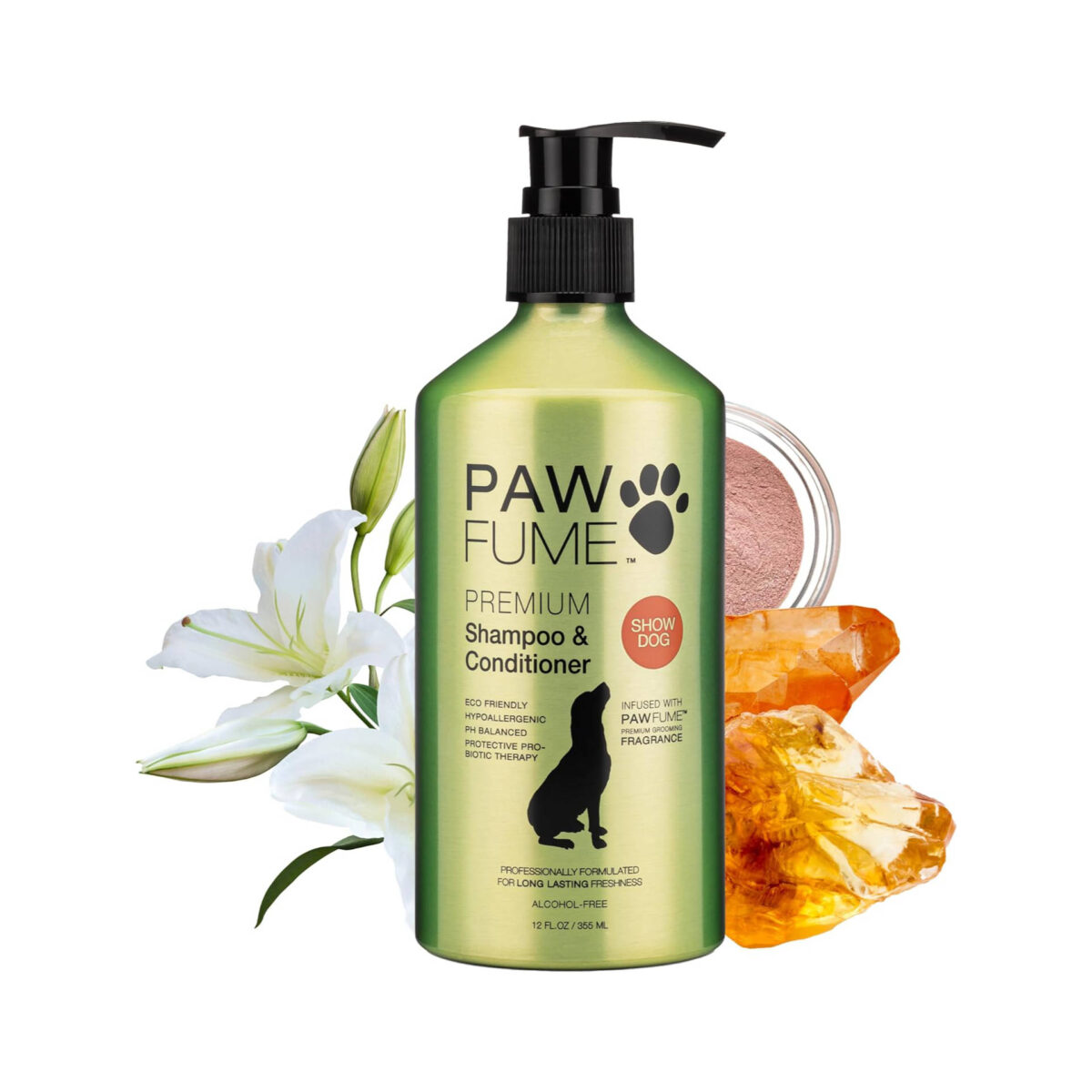 Pawfume Dog Shampoo and Conditioner – Hypoallergenic Dog Shampoo for Smelly Dogs – Best Dog Shampoos & Conditioners – Probiotic Pet Shampoo for Dogs – Best Dog Shampoo for Puppies (Show Dog)